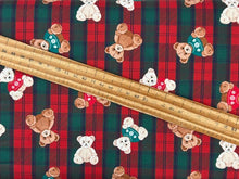 christmas toybox toy christmas tartan teddy bear bears cotton fabric shack malmesbury