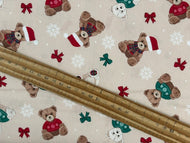 christmas toybox toy christmas teddy bear bears cotton fabric shack malmesbury