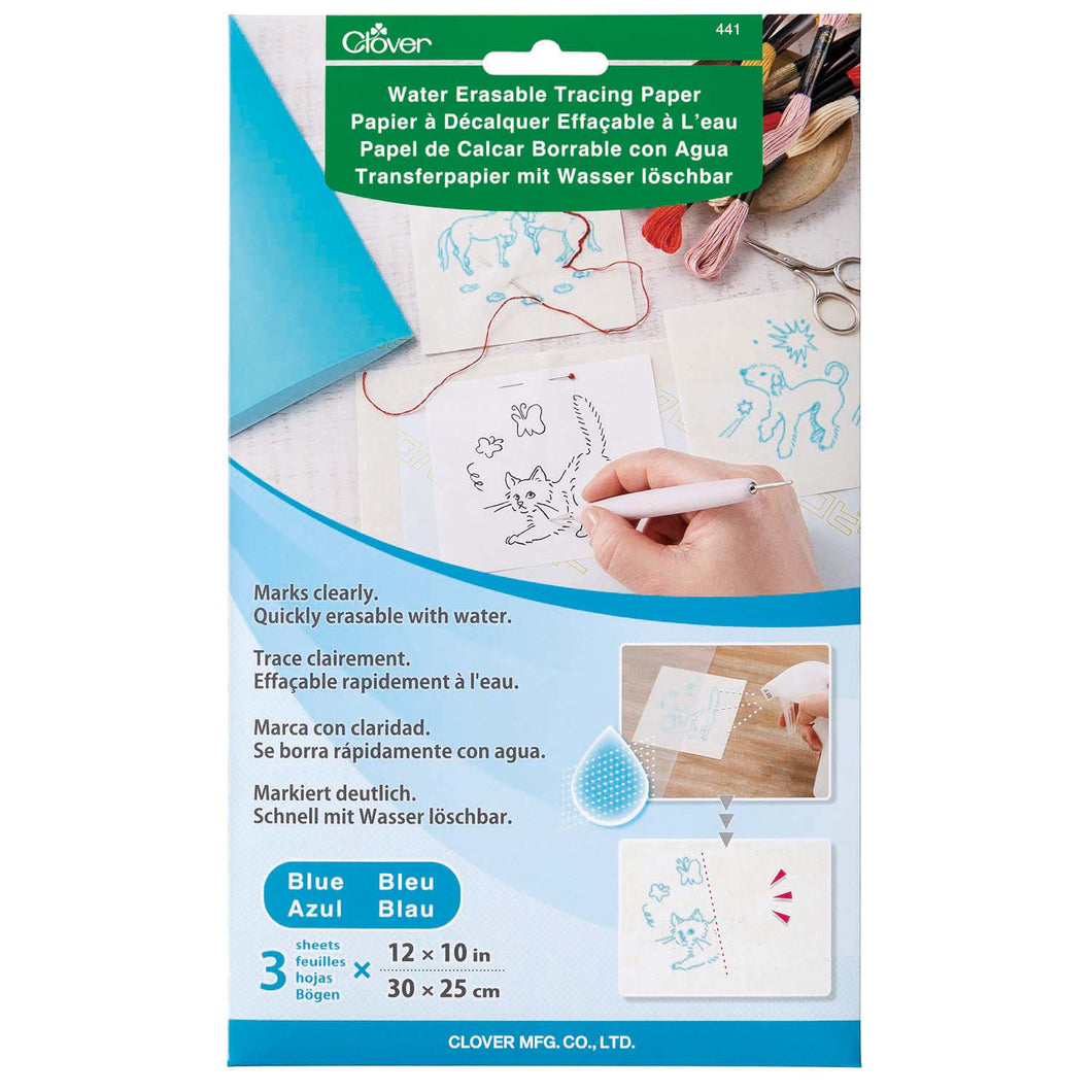 clover tracing paper water erasable soluble fabric shack malmesbury CL441