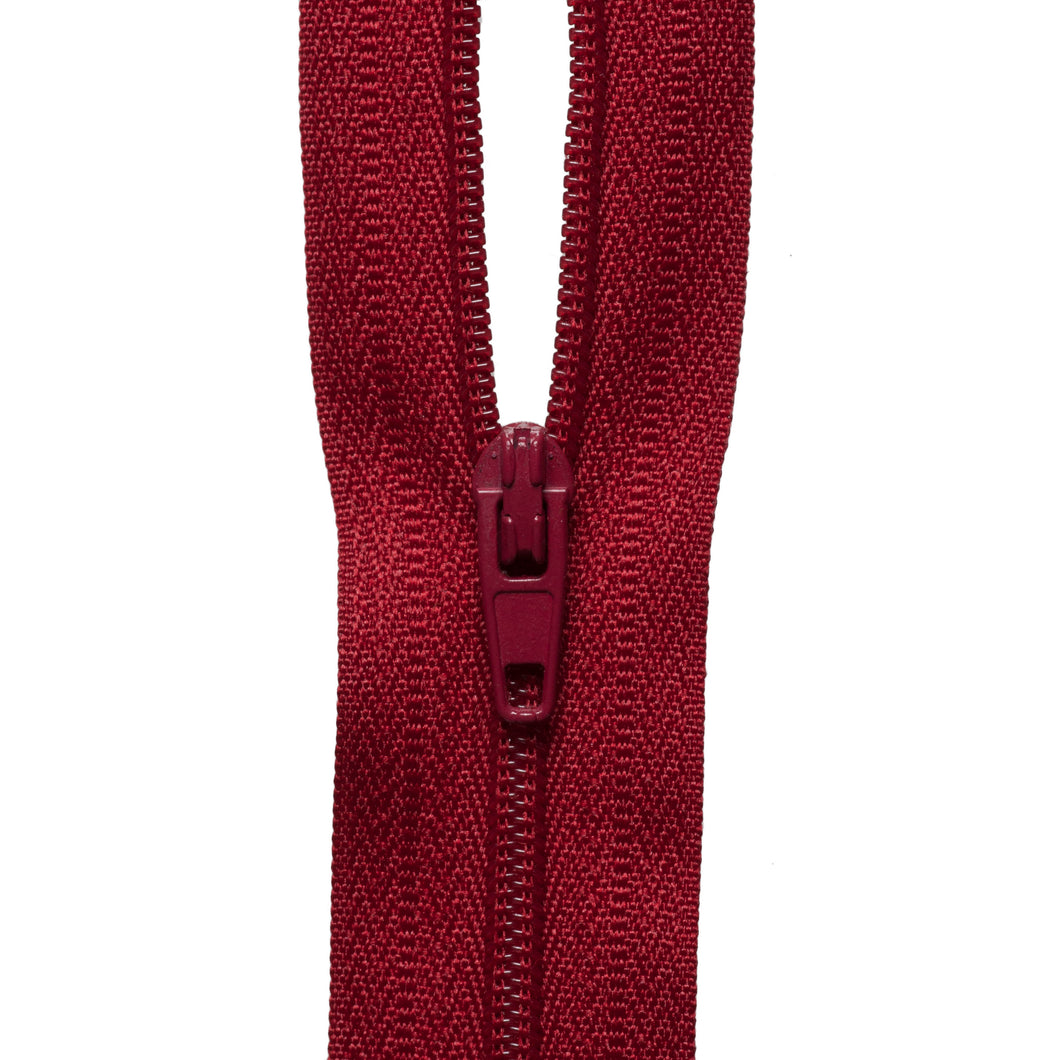 continous zip zipper metre wine 520 fabric shack malmesbury KN310_520