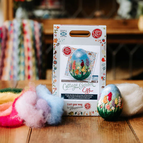 cottage garden egg felting kit crafty kit company fabric shack malmesbury box pic