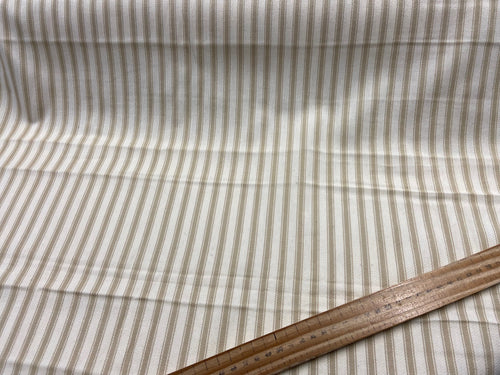 cotton ticking natural beige stripe striped fabric shack malmesbury