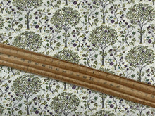 cotton lawn fabric supina pina luxury floral floral orchard trees green purple shack malmesbury