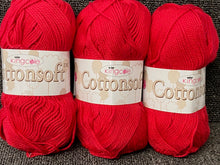 cotton soft dk double knit cottonsoft yarn wool knitting crochet knit cherry red 719