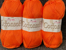 cotton soft dk double knit cottonsoft yarn wool knitting crochet knit clementine orange 3464