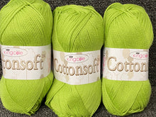 cotton soft dk double knit cottonsoft yarn wool knitting crochet knit lime green 1601