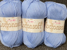 cotton soft dk double knit cottonsoft yarn wool knitting crochet knit sky blue 714