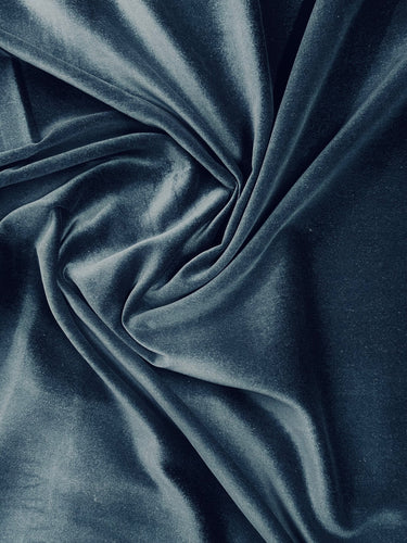 cotton velvet teal blue fabric shack malmesbury