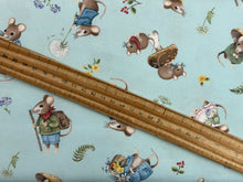 country mouse cotton fabric mice toss blue shack malmesbury deborah edwards nortcott fabrics