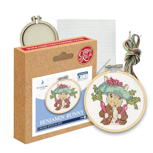 crafty kit co benjamin bunny cross stitch kit fabric shack malmesbury 