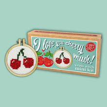 crafty kit co cross stitch crosstitch kit i love you cherry much beginners matchbox fabric shack malmesbury