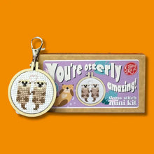 crafty kit co cross stitch crosstitch kit otters your are otterly amazing matchbox fabric shack malmesbury