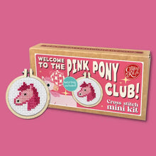 crafty kit co cross stitch crosstitch kit pink pony club matchbox fabric shack malmesbury