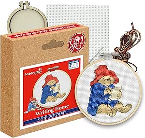 crafty kit co paddington writing home cross stitch kit fabric shack malmesbury 