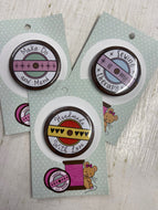 crafty lil mouse vintage spool top badges novelty gift handmade with lovel make do and mend sewing is my therapy fabric shack malmesbury
