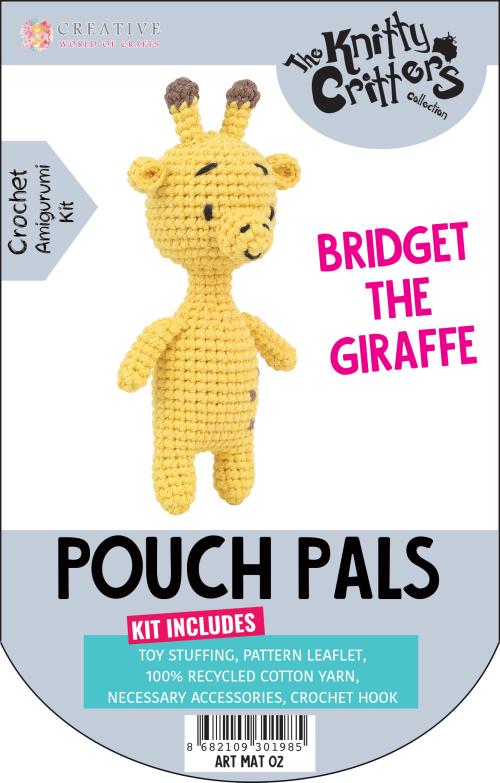 crochet kit pouch pals bridget the giraffe soft toy the knitty critters fabric shack malmesbury HC40780