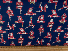 dear stella namasanta om om om yoga father christmas santa shades cool black navy blue cotton fabric shack malmesbury