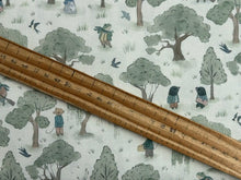 dear stella woodland wind in the willow willows wall scenic animals meadow green cotton fabric shack malmesbury