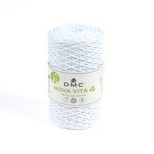 dmc eco vita tubular wool yarn knitting crochet cord white fabric shack malmesbury D385_100