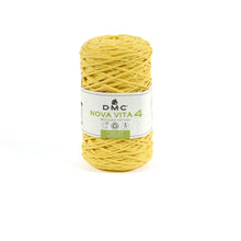 dmc eco vita tubular wool yarn knitting crochet cord yellow fabric shack malmesbury D385_09
