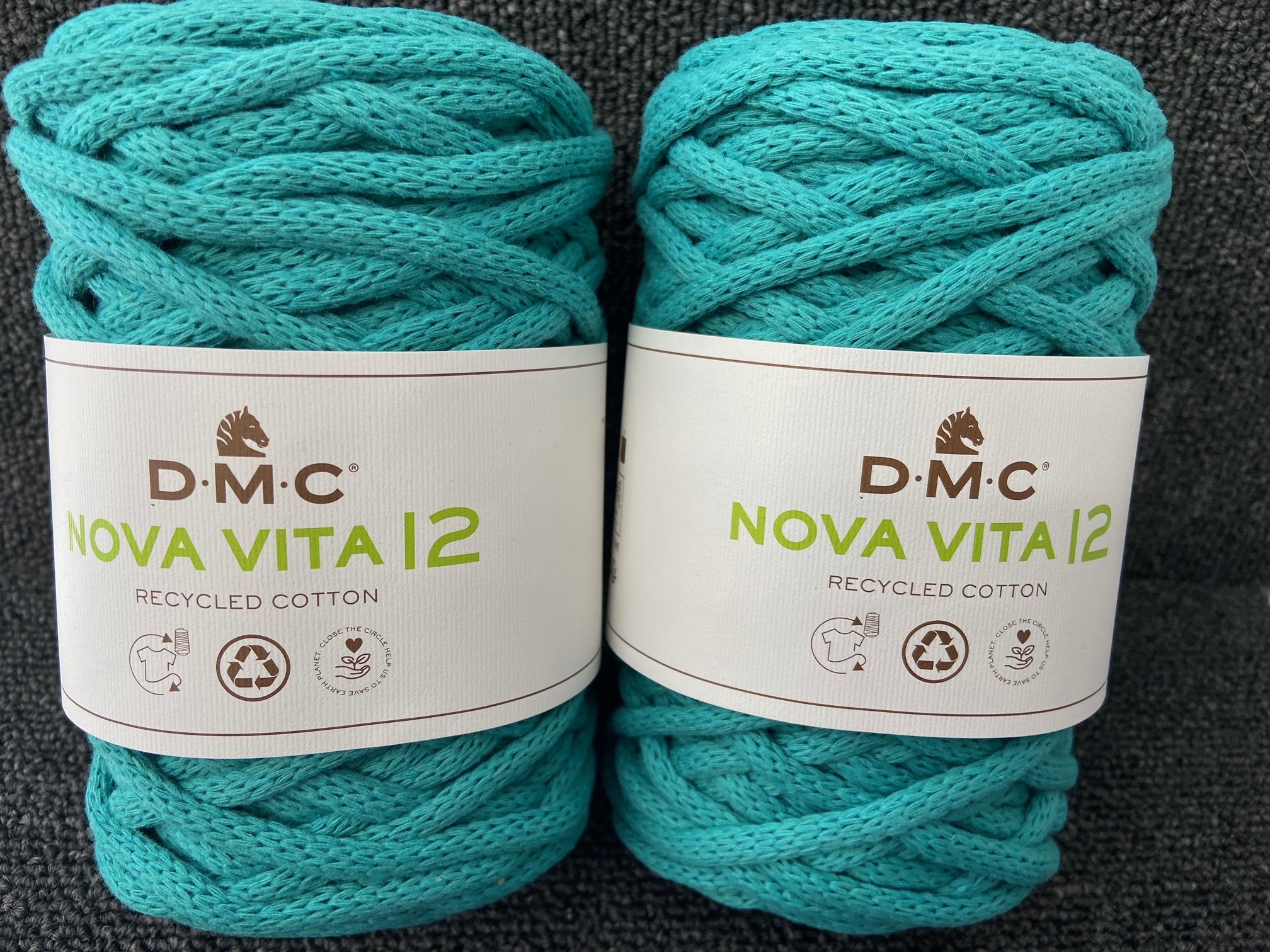 DMC Nova Vita 12 Recycled Cotton Craft Yarn Average 250g Various Colou ...