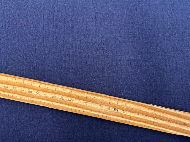 Cotton Muslin Double Gauze Fabric Navy Blue by 1/2 Metre