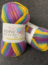 King Cole Tropical Beaches Double Knit DK Self Stripe Variegated Wool Yarn 200g Various Colours