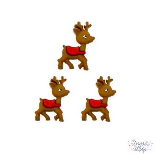 dress it up buttons kids novelty whimsical reindeer malmesbury fabric shack