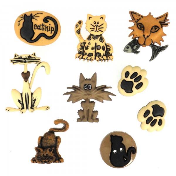 dress it up kids buttons novelty alley cats  fabric shack malmesbury