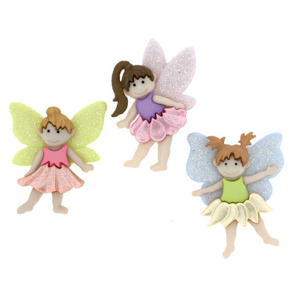 dress it up kids buttons novelty flower fairies  fabric shack malmesbury