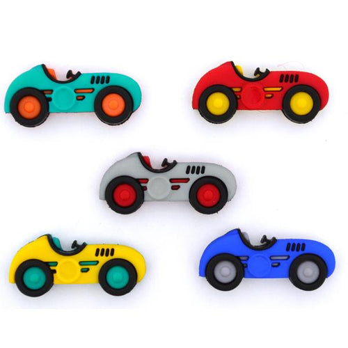 dress it up kids buttons novelty speed racers  fabric shack malmesbury