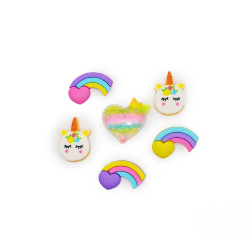 dress it up novelty kids buttons rainbows and unicorns 13153 fabric shack malmesbury