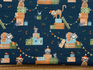elana amo moda purrfect xmas cat and mouse gifts navy blue fabric shack malmesbury