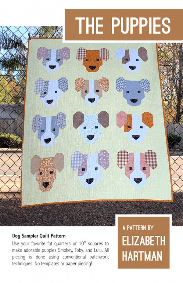 Elizabeth Hartman The Puppies Dog Sampler Quilt Pattern – Fabric Shack ...