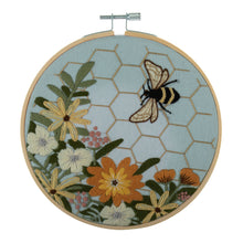embroidery kit with hoop honey bumble bee flower floral timits fabric shack malmesbury