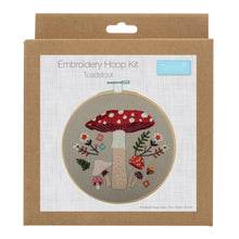 embroidery kit with hoop toadstool forest mushroom flower floral timits fabric shack malmesbury