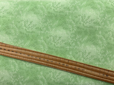 extra wide quilt backing tonal vineyard trees fern flower floral light green 607 cotton fabric shack malmesbury