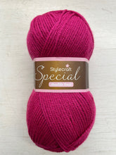 fabric shack knitting crochet knit wool yarn stylecraft special dk double knit fushia pink purple 1827