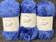 fabric shack knitting knit crochet wool yarn king cole truffle double knit dk fluffy teddy bear 100g midnight blue 4378