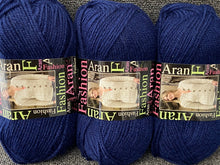 fashion aran wool yarn king cole navy blue 3508 fabric shack malmesbury knit knitting crochet 2