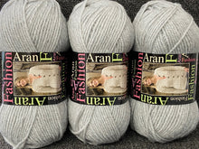 fashion aran wool yarn king cole silver grey 3209 fabric shack malmesbury knit knitting crochet