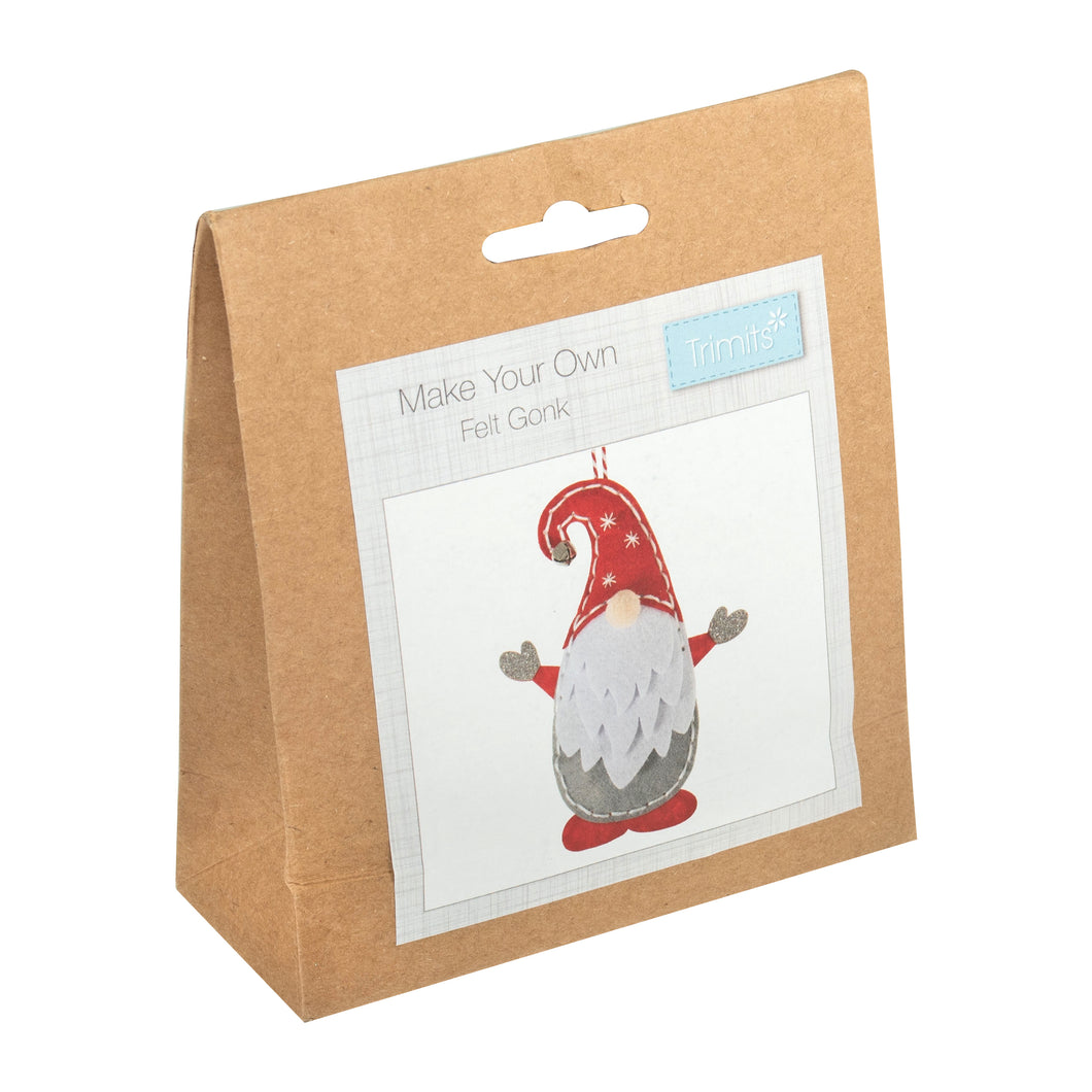 felt decoration kit gonk gnome tomten nisse christmas gift present gck203 fabric shack malmesbury