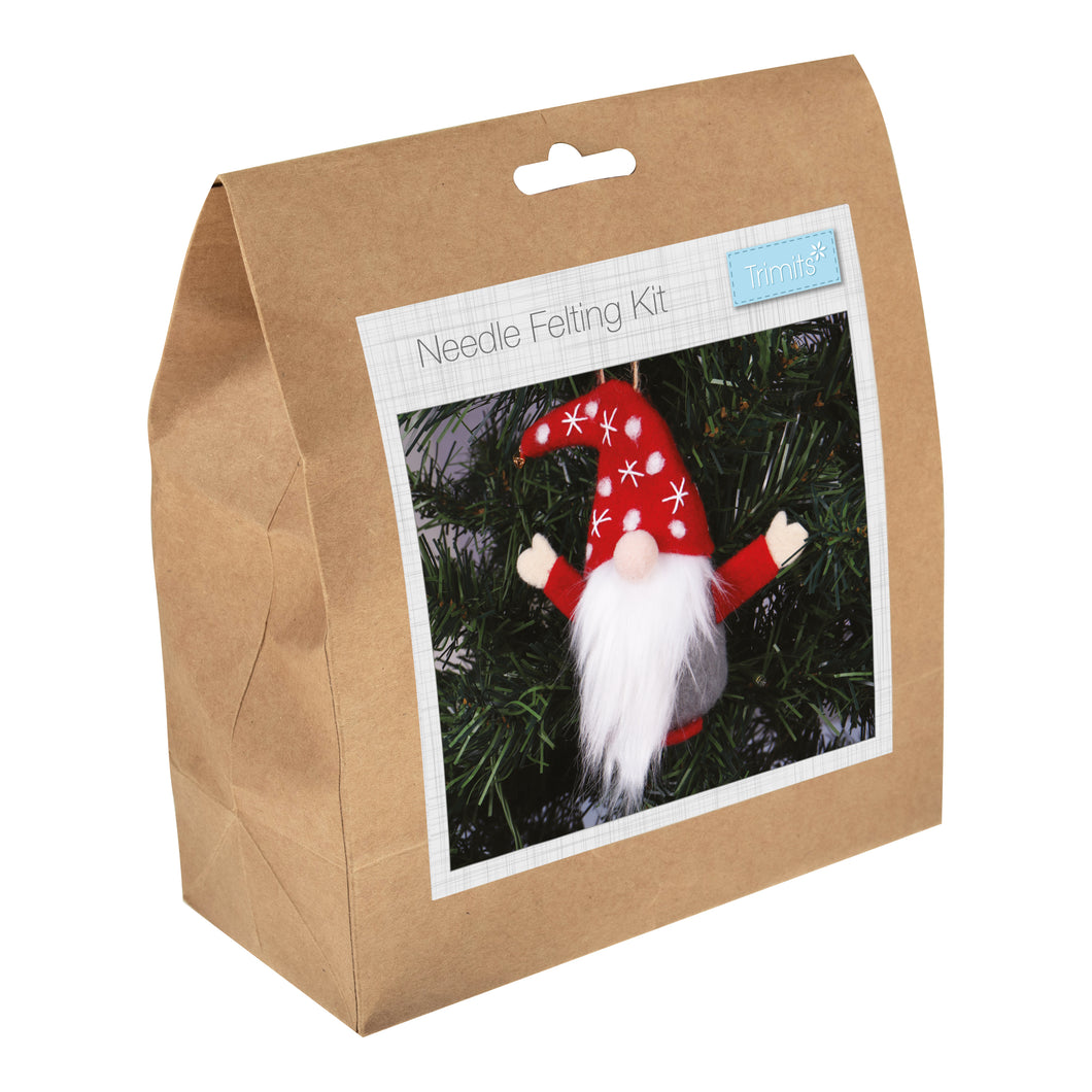 felt decoration kit gonk gnome nisse tomten christmas gift present gck040 fabric shack malmesbury