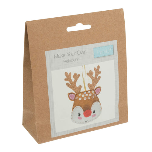 felt decoration kit reindeer rudolph christmas gift present gck138 fabric shack malmesbury