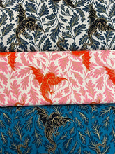 fire glow sarah watts ruby star society dragons canvas metallic galaxy teal gold cotton linen fabric shack malmesbury