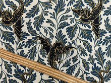 fire glow sarah watts ruby star society dragons canvas metallic smoke cream teal black gold cotton linen fabric shack malmesbury