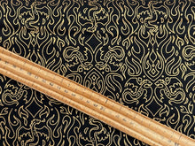 fire glow sarah watts ruby star society dragons flames black metallic gold cotton fabric shack malmesbury