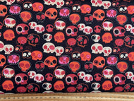 forest whispers helen black dashwood studio cotton fabric shack malmesbury halloween goth skull gothic black