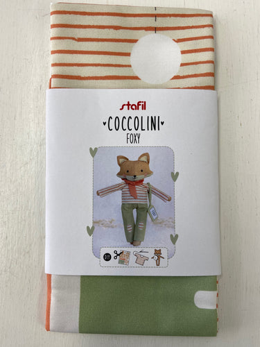 foxy fox toy doll panel kit sewing cotton fabric shack malmesbury