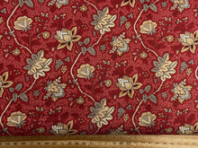 french general moda chateau de chantilly floral flowers Medium Floral Flowers Rouge Red 44 14 cotton fabric shack malmesbury